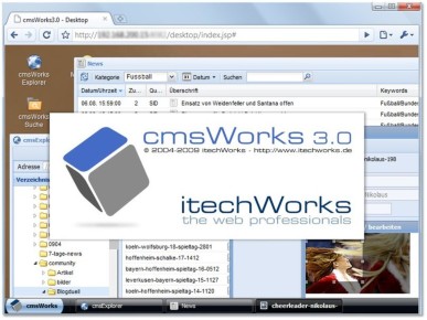 Windows-Feeling im Web-Browser: Der einzigartige cmsWorks 3.0 Redaktions-Desktop jetzt mit Image-Tool und Personalisierung